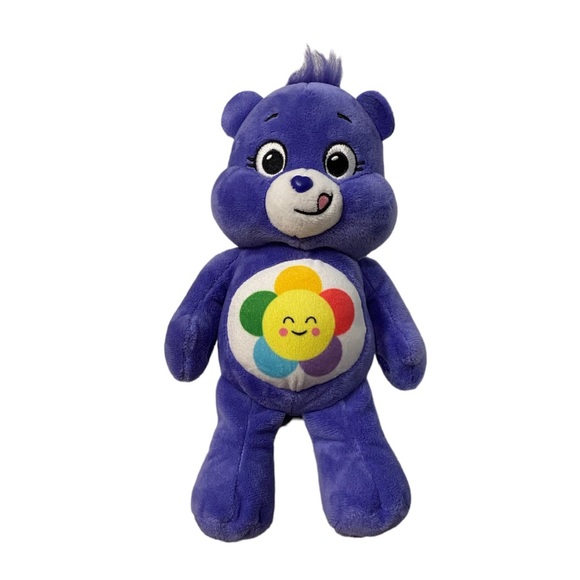 Care Bears Plush Harmony Bear Unlock The Magic Basic Fun Purple Stuffed Animal - Picture 1 of 11